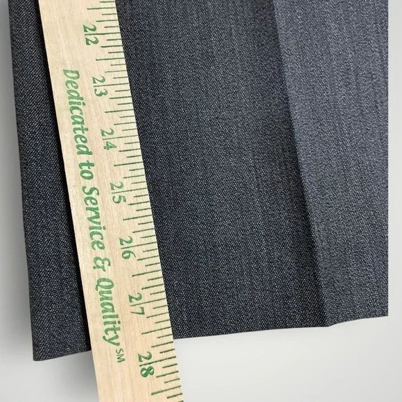 Talbots Dress Pants Women 14P Charcoal Grey Wool Stretch Straight Leg Career - Picture 3 of 7